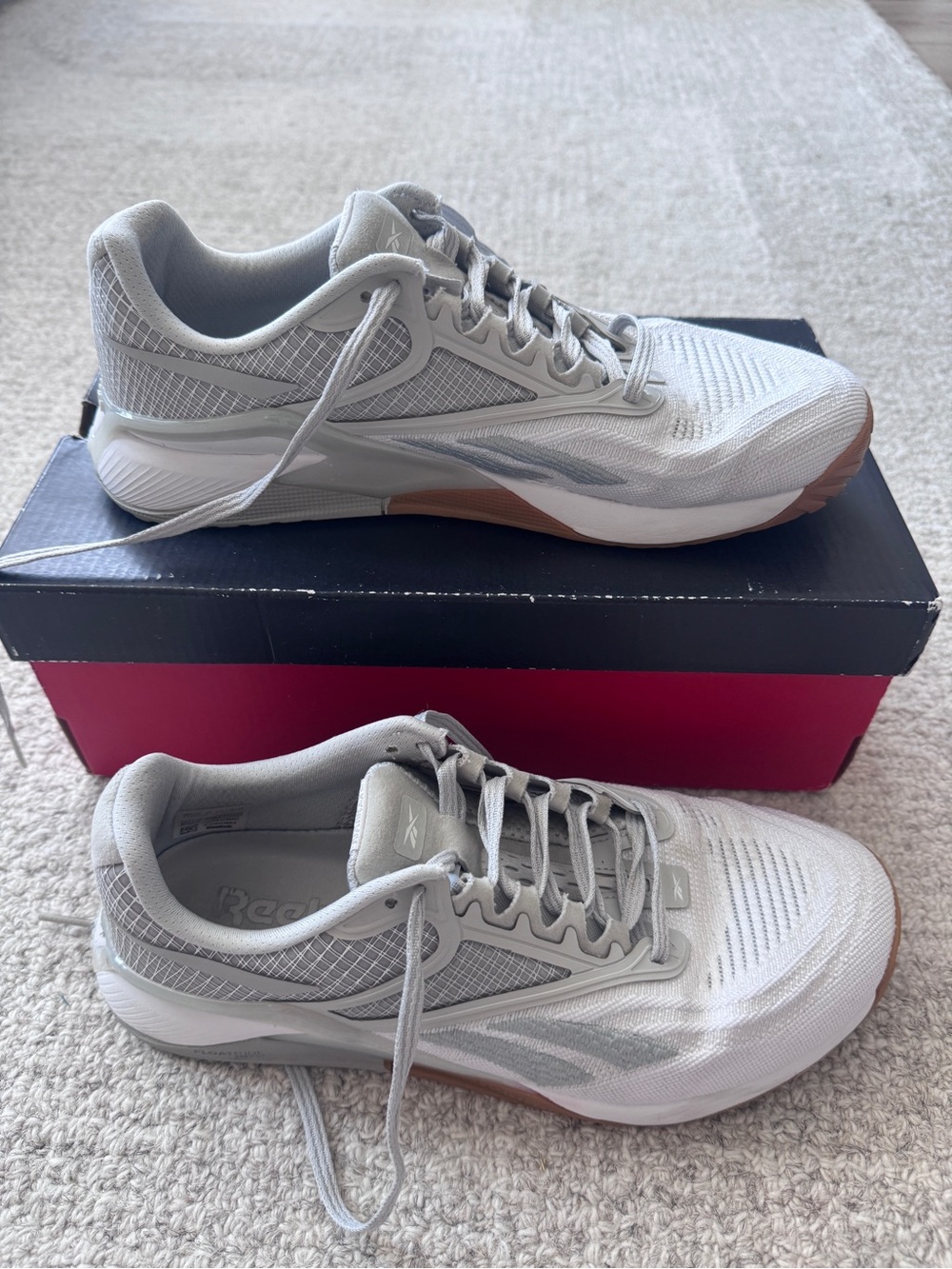 Reebok Nano X2 Women’s 8.5 White Gray CrossFit Training Shoes